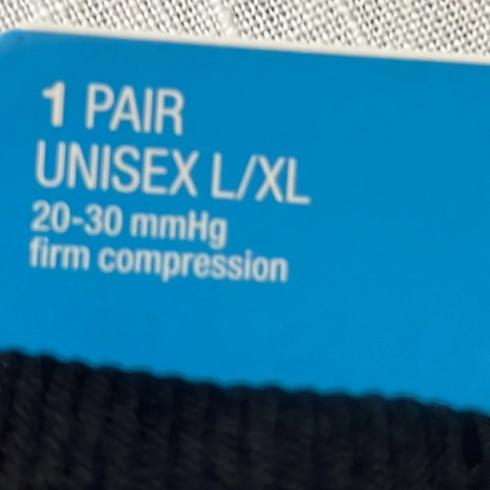 🌞 CVS Health NWT Firm black Compression Socks improves circulation unisex L/XL